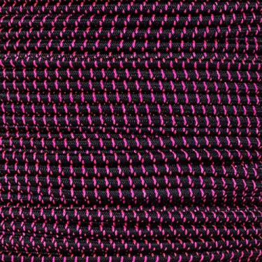 Imagem de Cordão de choque de 1/8 polegada de diâmetro – mais de 65 cores – 10, 25, 50, 100 pés de comprimento – corda elástica para comprimentos elásticos personalizados, 25 X PAR-18SC-BLKNPX-~GOLB_MM18, Black with Pink X, 25 Feet
