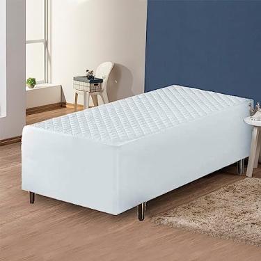 Imagem de Protetor Impermeável Solteiro Para Colchão e Box Conjugado 01 Peça - Branco