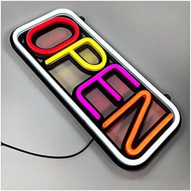 Imagem de Sinal De Luz De Néon LED Sinal De Néon Aberto De LED, Painel De Lâmpada LED Aberto De Sinal Luminoso, Luz De Sinal Aberto De Néon Ultra Brilhante Para Bar, Negócios, Escritório, Loja, Restaurante,