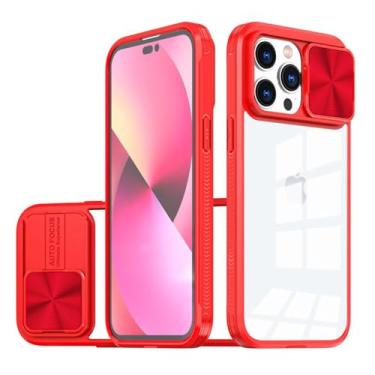 Imagem de Capa de proteção para câmera deslizante, capa de telefone para iphone 14 13 12 11 pro max plus mix color transparente, capa de lente de janela, t7, para iphone 12