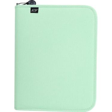 Imagem de Fichário Escolar, Sweet, com Zíper, Verde com Estojo + Divisórias, 96 Folhas, ACP