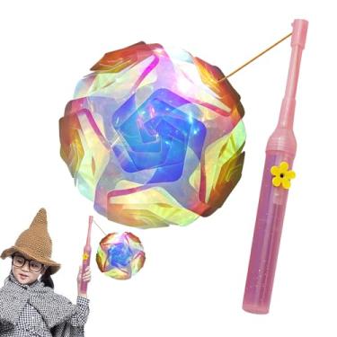 Imagem de Kit de fabricação de lanternas de papel, lanternas de brinquedo redondas coloridas para crianças | Lanternas de LED para decoração de festivais, lanterna portátil para festa, kits de artesanato para interior/exterior, presentes de aniversário Youyan