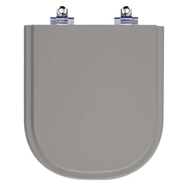 Imagem de Assento Sanitário Laqueado Soft Close Vogue Plus Cinza Vip (Cinza Escuro) para vaso Deca