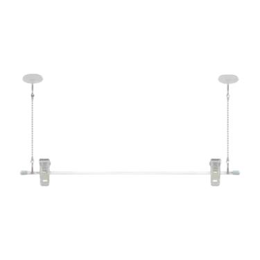 Imagem de harayaa Cabide de sinal de teto, cabide de banner, poste de bandeira, braçadeira de imagem, suporte de sinal de teto para painel de led, moldura de acrílico