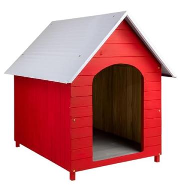 Imagem de Casa Casinha De Cachorro com Telhado Galvanizado Grande N5 (Vermelha)