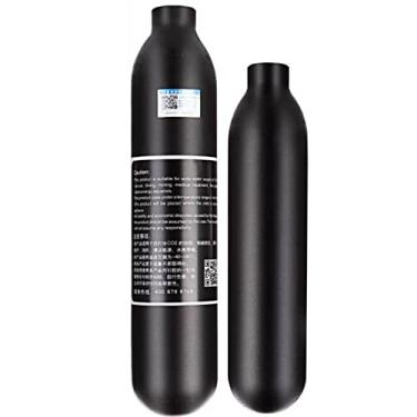 Imagem de TUXING Tanque de ar de paintball de alumínio, tanque de ar de alta pressão, cilindro de mergulho garrafa de ar de alta pressão para paintball ou PCP AirGuns (garrafa vazia) M18*1,5 (0,45L)