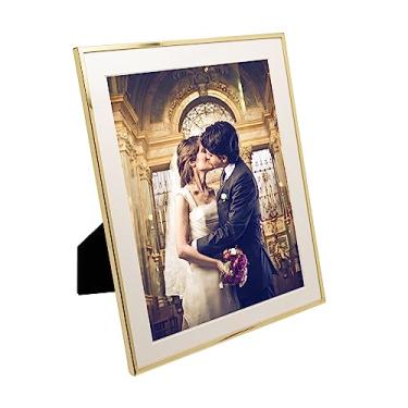 Imagem de WOLFF - Porta-Retrato de Aço Inox Basic Dourado 20cm x 25cm