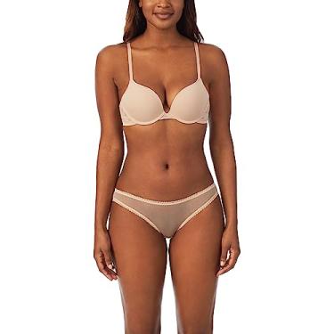 Imagem de OnGossamer Elegante sutiã push-up micro, bojos de pelúcia, renda nas costas, Champanhe, 32DD