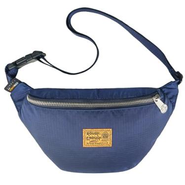 Imagem de Pochete pequena Rough Enough com cinto ajustável para caminhadas, transporte diário, bolsa tiracolo leve para mulheres e homens, Azul, Small, Bolsa transversal pequena