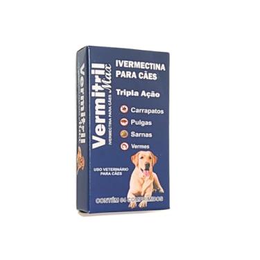 Imagem de Anti Carrapatos, Sarnas, Vermes e Pulgas - 4 Comprimidos Mastigável Sabor Carne. Cães de 30 a 60kg