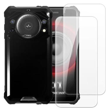 Imagem de Shantime Capa compatível com iHunt Titan Music P11000 Pro + [2 unidades] Película de vidro temperado - Silicone TPU macio e flexível para iHunt Titan Music P11000 Pro (5,4 polegadas) (preto)