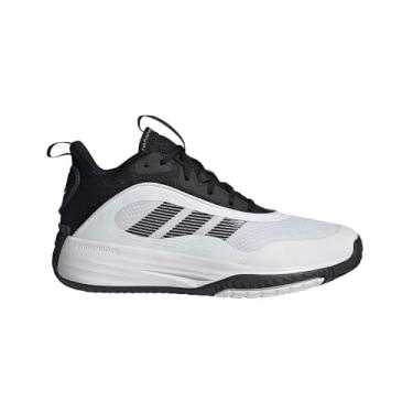 Imagem de adidas Own The Game 3.0 Tênis de basquete masculino, Branco/Preto/Preto, 46