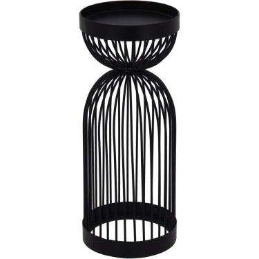 Imagem de CASTIÇAL METAL 26x10x10cm PRETO DECORATIVO PORTA VELA