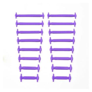 Imagem de Sneakers No Tie Solid Color Shoelaces Silicone Elastic Shoelaces Women's Casual Shoelaces Shoe Accessories(Purple)