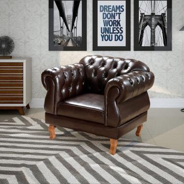 Imagem de Poltrona Chesterfield Duquesa Capitonê Retro Café