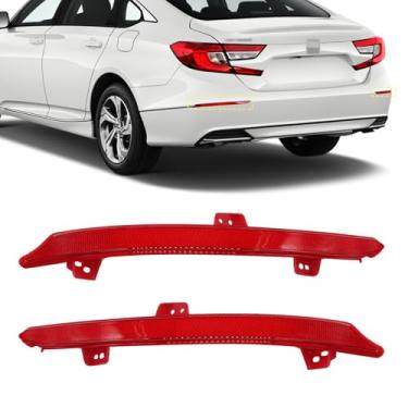 Imagem de YUNHECAM Para Honda Accord 2018-2022 para-choque traseiro refletor luz traseira capa esquerda e direita (par)
