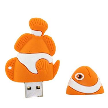 Imagem de Flash Drive USB 4GB modelo peixe USB 3.0 dispositivo armazenamento USB Flash Disk USB Drive USB 3.0 Memory Stick USB Stick U Disk Pen Drive USB Flash Memory USB Disk Armazenamento dados - Laranja