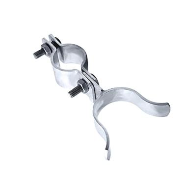 Imagem de Trinco de garfo de 3,5 cm x 3,5 cm para portão de cerca galvanizado para molduras de portão de cerca de ligação de corrente com orifício de cadeado para montagem de parede para portão ou parede