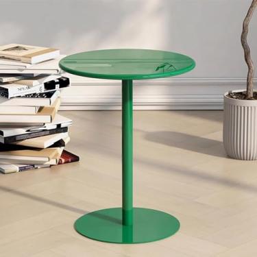 Imagem de Mesa de bar alta moderna mesa de bar redonda com base de metal, mesa de pub bistrô, mesa de coquetel, mesas de jantar de cozinha, adequada para casa, cozinha, pátio e bistrô