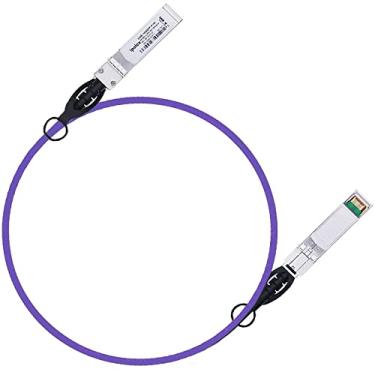 Imagem de ipolex Cabo colorido SFP+ Twinax de 10 G, cabo passivo de cobre (DAC), 1 m em roxo, para Cisco SFP-H10GB-CU1M, Meraki, Ubiquit, Mikrotik, Intel, Fortinet, Netgear e mais