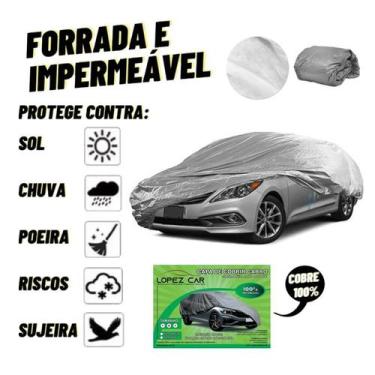 Imagem de Capa Protetora Cobrir Carro Mobi LOPEZCAR Forrada, Impermeável - Prote