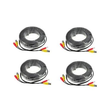 Imagem de 4Cabos Prontos C/Conectores Video CFTV 50MT SUPER TOP - Geral