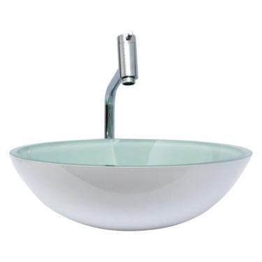 Imagem de Kit Banheiro Cuba Redonda 35 cm + Torneira + Válvula + Sifão - Lopazzi