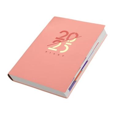 Imagem de menolana 2025 Planner Notebook Planejador Mensal Tamanho Presentes Papelaria 216 Folhas/432 Páginas Agenda Planejador Acadêmico para Estúdio em Casa, Rosa