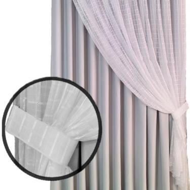 Imagem de cortina blackout Roma corta luz 2,70 x 1,80 quarto branco - Bravin Cor