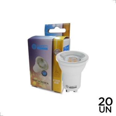 Imagem de Kit 20 Lâmpadas De Led Mini Dicroica Gu10 4w - LUMINATTI, Branco-Quent