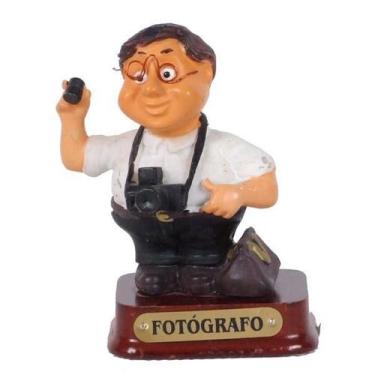 Imagem de Boneco Profissional Fotografo Miniatura Decoração 8cm - Zona Livre