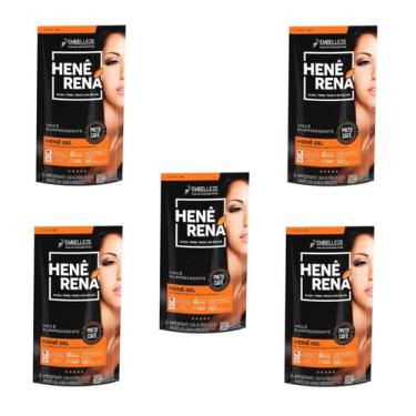 Imagem de Hene em Gel Rená Preto Café (Preto Escuro) 180gr Alisa, tinge e Da Bri