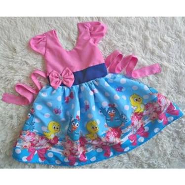 Imagem de Vestido Menina Infantil Temático  Galinha Pintadinha Rosa RF02 - AUREA