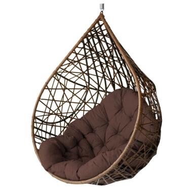 Imagem de Cadeira Balanço Ninho Suspenso Gota Tramado com Almofada Impermeável