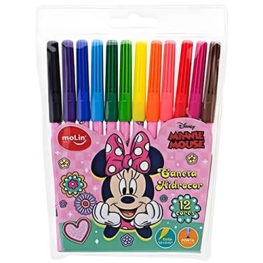 Imagem de Caneta Hidrocor - Canetinha Minnie Mouse 12 Cores Molin - Molin do Bra