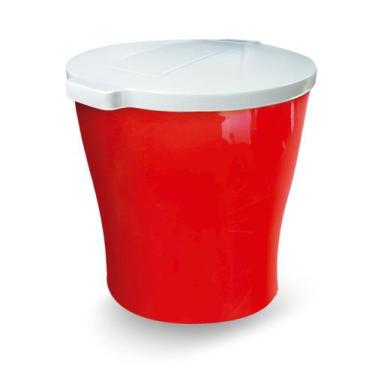 Imagem de Canister Redondo Furacao Pet 15Kg Vermelho Unico - Furacão Pet