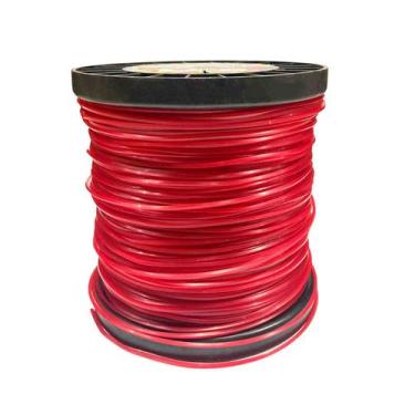 Imagem de Fio Nylon Roçadeira 2kg 3.0mm Vermelho Quadrado Bobina Fuzil