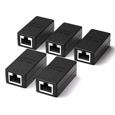Imagem de Y.D.F Acoplador RJ45 acoplador em linha Cat 8 Cat 7 Cat 6 Cat 5e Cat 5 Ethernet cabo de extensão Ethernet extensor de cabo Ethernet para TV/roteador/PC/switch de rede/Xbox/PlayStation/Switch (pacote