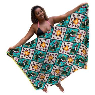 Imagem de Canga Saída de Praia e Piscina c/ Pompom Kim - Atelier Cochic