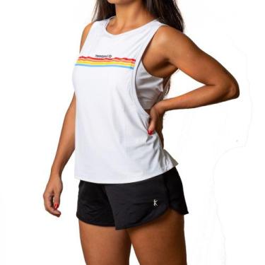 Imagem de Regata Esportiva Uv Transpire Faixas , M