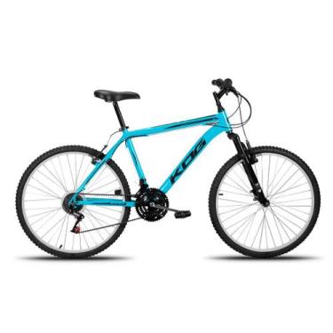 Imagem de Bicicleta MTB Aro 26 Alumínio 18V Shimano Suspensão - KOG, Azul, Preto