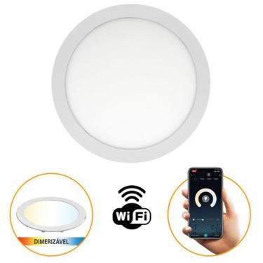 Imagem de Plafon Embutir Redondo 24W Dimerizável Smart WiFi Gaya