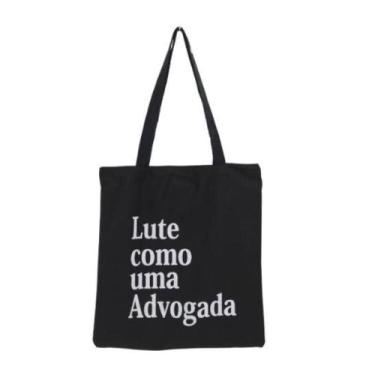 Imagem de Bolsa Ecobag  100% algodão Black Estampa LUTE COMO ADV. - CARIOCA MAIS