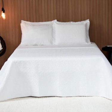 Imagem de Cobre leito Bouti Casal avulso 200 fios Liso Branco - Home Fernandes