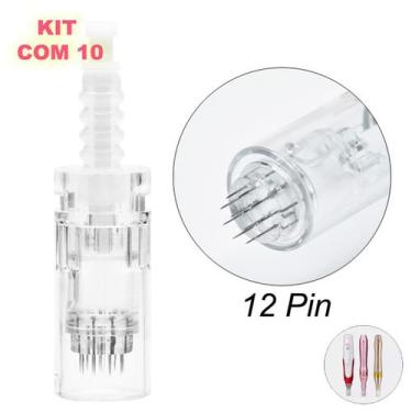 Imagem de Cartucho 12 Agulhas Caneta Derma Pen MYM DR. PEN M7 Kit 10un - Belle D