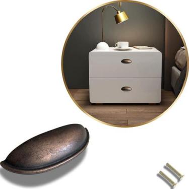 Imagem de 4 Puxador Concha para Gavetas, Móveis, Armários Cor Bronze - Compras F