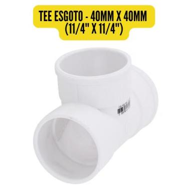 Imagem de Conexões de Esgoto 40mm 1 1/4 Branco/Cotovelo/Luva/Tee/Caps/Junção/Cot
