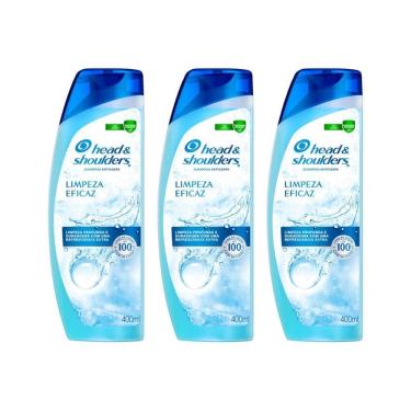 Imagem de Shampoo Head & Shoulders 400Ml Anticaspa Limpeza Eficaz- 3Un