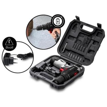 Imagem de Kit Parafusadeira E Furadeira De Impacto Bateria 12v Sem Fio Elétrica 