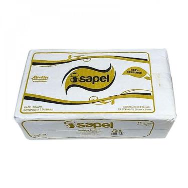 Imagem de Kit Papel Toalha Interfolha Simples Celulose 5un Isapel Preto